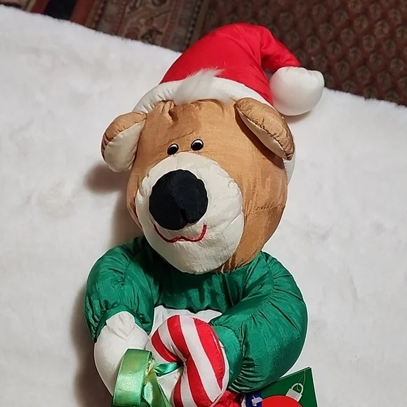 CHRISTMAS STOCKING  TEDDY BEAR 🧸 🐻  WITH JINGLE BELLS 🔔. - Picture 2 of 9